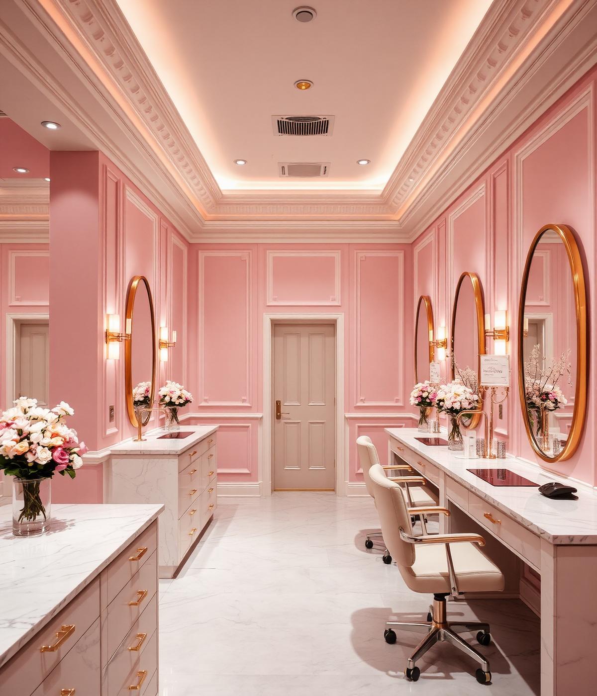 Interior del salón La Marque Rosa